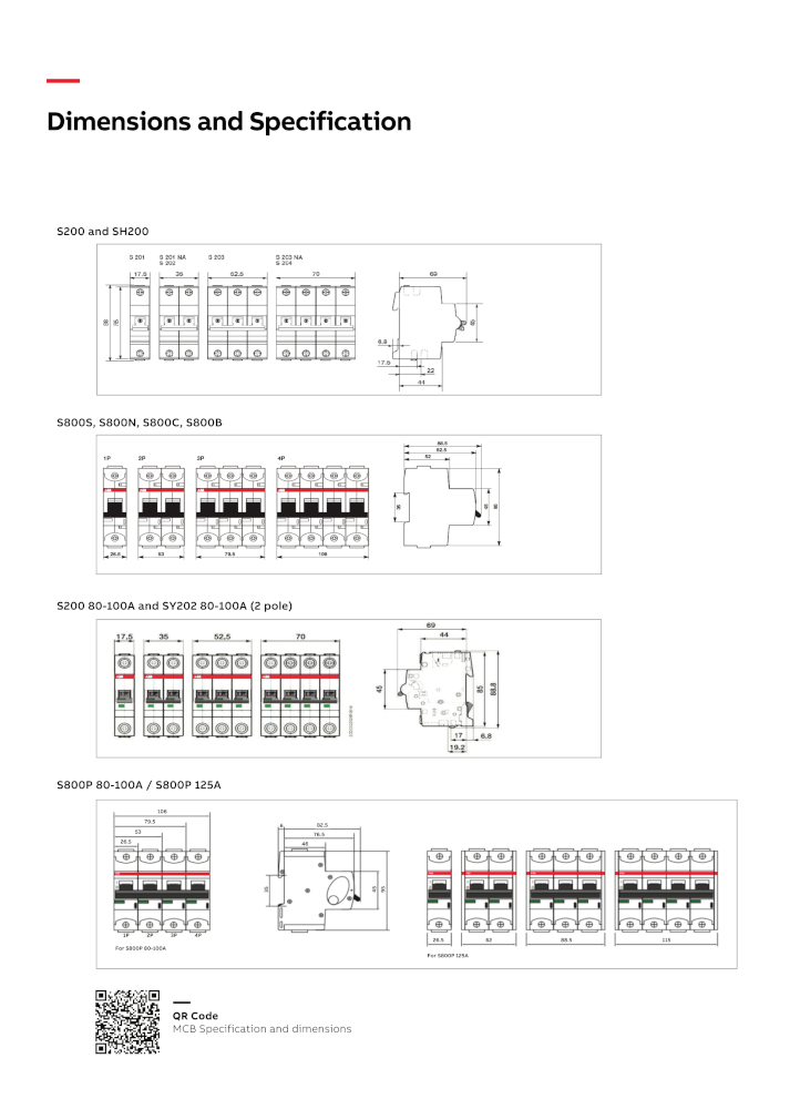 เซอร์กิตเบรกเกอร์ 25 แอมป์ 1 โพล 6kA ABB SH201-C25_6